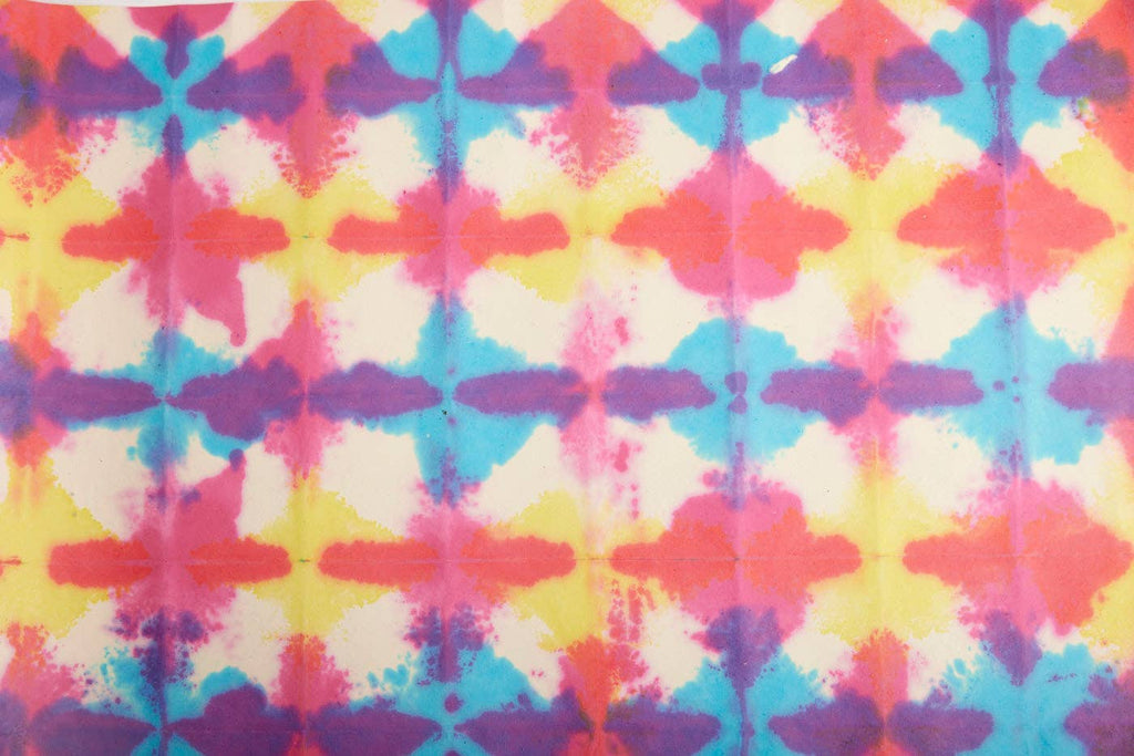 Hand Tie Dyed Gift Wrap - Pyramidal Multicolour