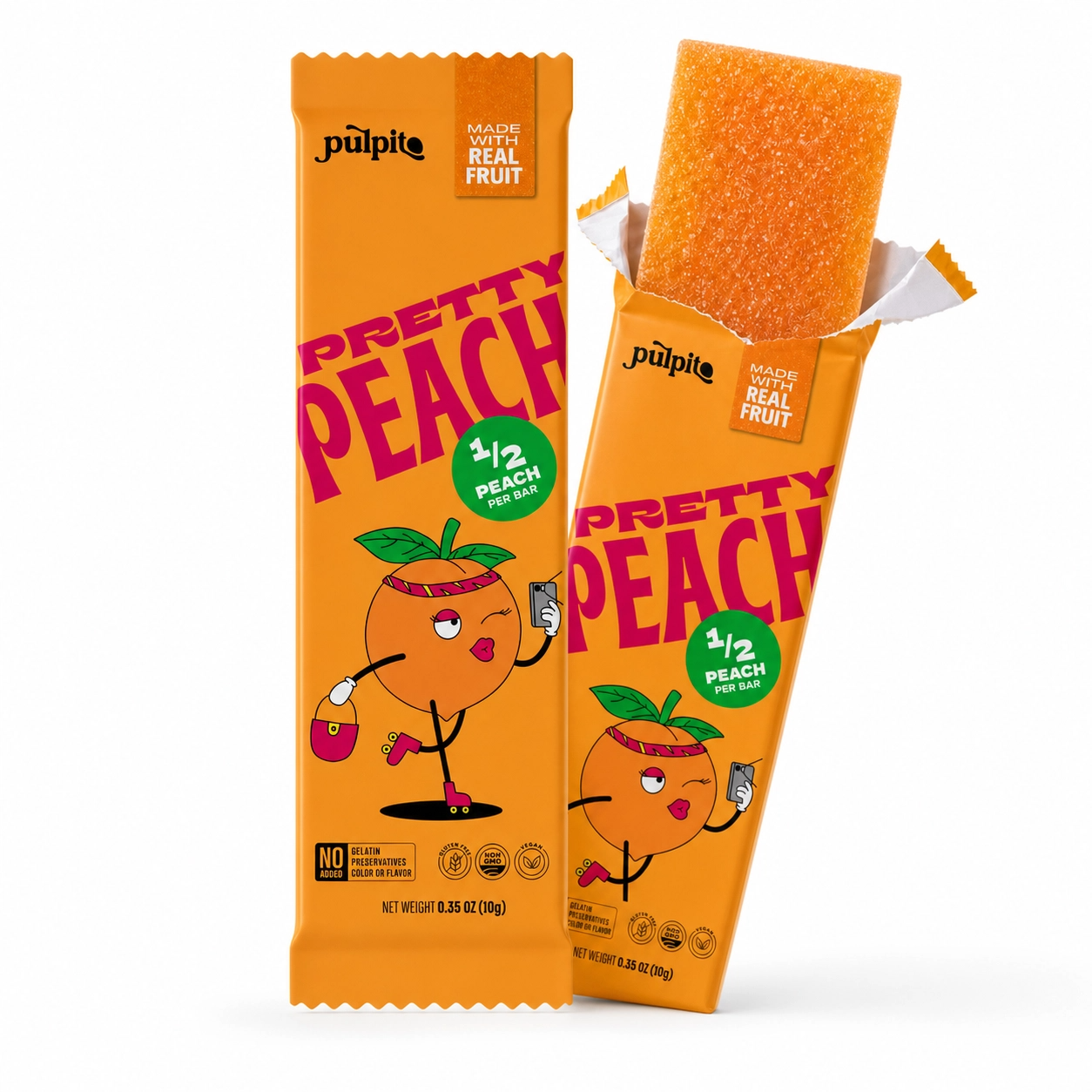 Pretty Peach - Natural Fruit Snacks- Dried Fruit Bars