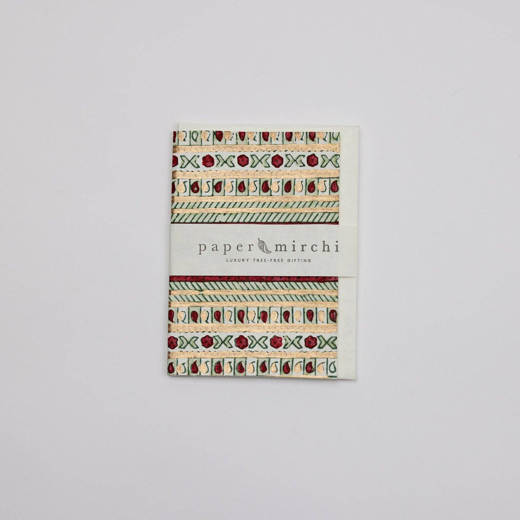 Hand Block Printed Greeting Card - GC Benares Festive Mix