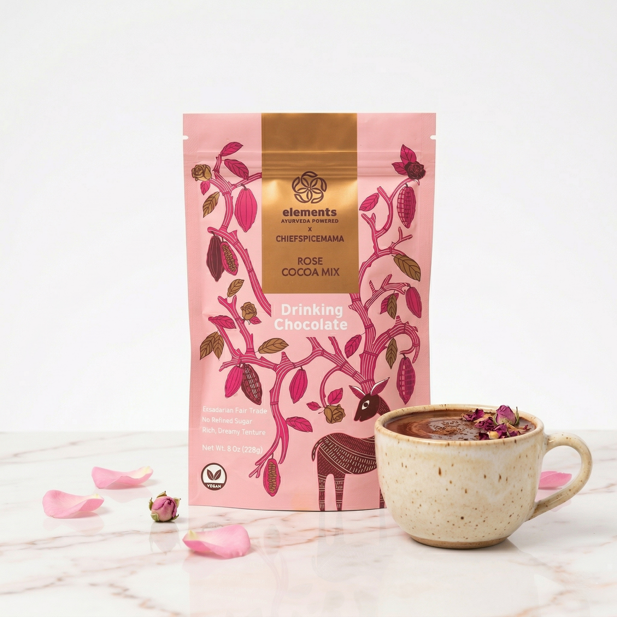 Rose Hot Chocolate Mix | Vegan Gluten Free