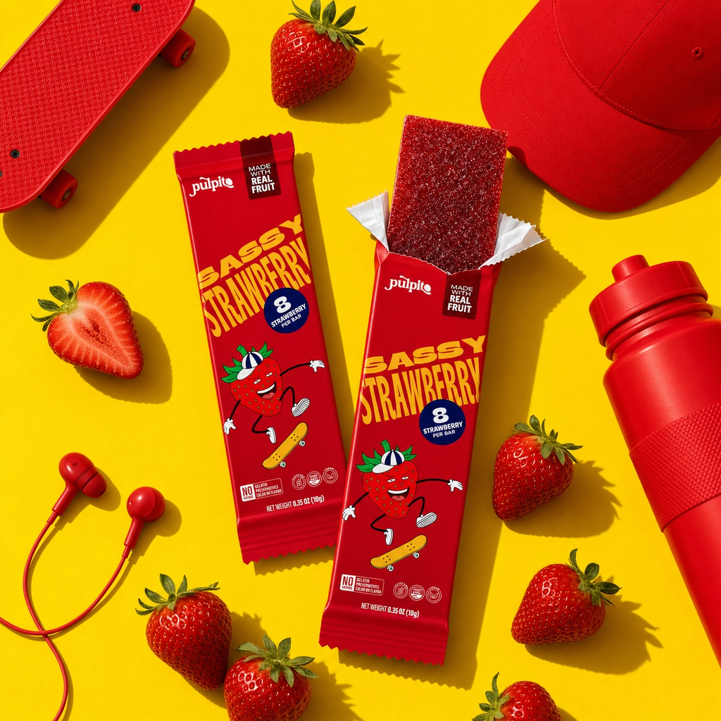 Sassy Strawberry - Natural Fruit Snacks - Dried Fruit Bar