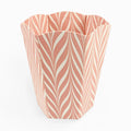 Hand Marbeled Scalloped Basket Peach Banyan