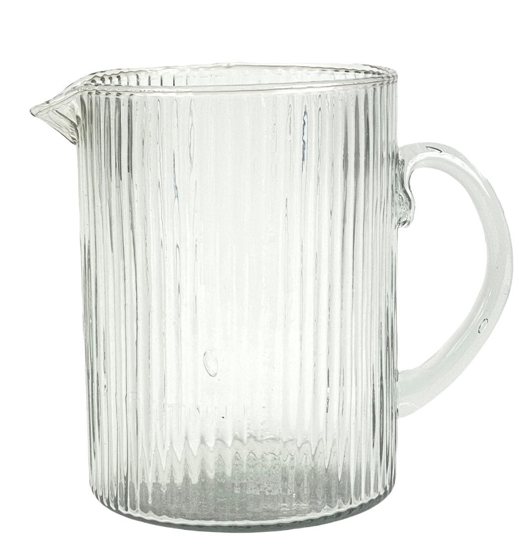 Ribbed Glass Jug